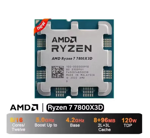 Amd ryzen 7800x3d processore - amd, 7